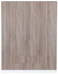 Miami gardróbszekrény 160x205 cm yorki tölgy-fehér