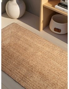 Natúr színű kétoldalas kézi szövésű juta futószőnyeg 80x200 cm Sharmila Natural Brown – Hanse Home