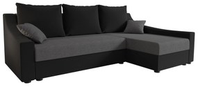 Sarok ülőgarnitúra Opal L (fekete + szürke) (J). 1057321