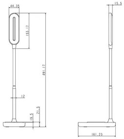 LED Dimmelhető érintős asztali lámpa vezeték nélküli töltéssel OCTAVIA LED/7W/230V fekete