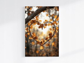 Vászonkép Canvas Dekoráció Természet Fa Ősz Levelek Szív 40x60
