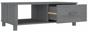 HAMAR sötétszürke tömör fenyőfa dohányzóasztal 100 x 55 x 35 cm
