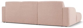 Rózsaszín buklé sarokkanapé (bal oldali) Molino – Micadoni Home