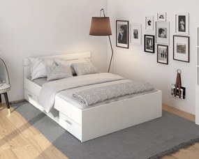 Ágykeret, 140x200, fehér, MICHIGAN NEW