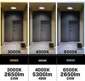 LED Dimmelhető mennyezeti lámpa ventilátorral LIBYA LED/48W/230V 3000-6500K + távirányító