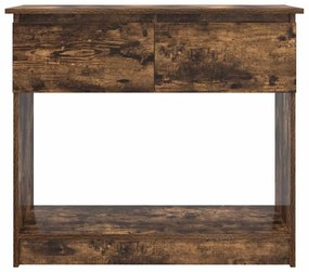 füstös tölgy színű konzolasztal fiókokkal 85,5x38,5x74,5 cm