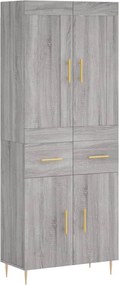 vidaXL szürke sonoma szerelt fa magasszekrény 69,5 x 34 x 180 cm
