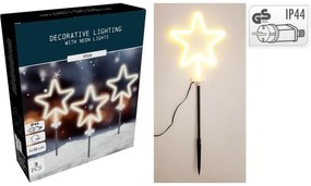 Karácsonyi LED kültéri világítás Neon csillag, 3db, magasság 58 cm
