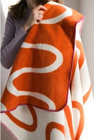 Narancssárga takaró 150x200 cm Swirl – noo.ma
