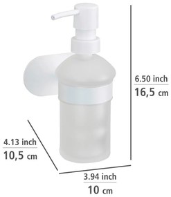 Fehér öntapadós üveg szappanadagoló 200 ml Orea – Wenko