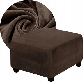 Lábtartó Huzat Puff Elasztikus Velúr Prémium Plüss Oeko Tex Barna