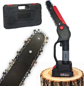 Mini Láncfűrész Akkumulátoros Fafűrész 200W Akku 21V