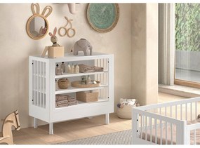 Fehér bükkfa gyerek komód pelenkázó feltéttel 100x95x55 cm Forrest – Vipack
