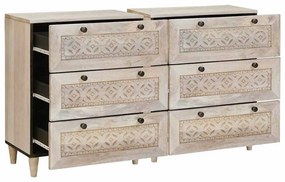 Széf 2 pcs Fehér 60 x 33 x 75 cm tömör mangófa