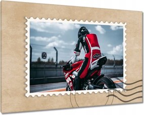 Vászonkép 60x40 Motorkerékpár a pályán
