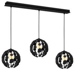 Csillár GAIA 3xE27 / 60W / 230V fekete / barna