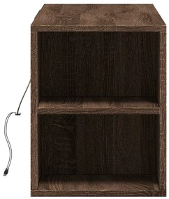 barna tölgyszínű fali TV-szekrény LED-del 135x31x39,5 cm