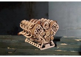 Ugears - 3D fából készült mechanikus kirakó: V8-motor