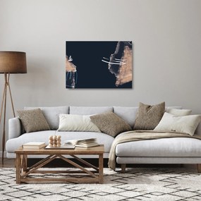 Üveg kép - Sötétkék absztrakció (70x50 cm)