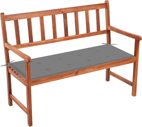vidaXL tömör akácfa kerti pad párnával 120 cm