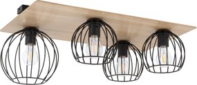 SIGMA LIGHTING 32360 CYBER Loft Mennyezeti Låmpa Fekete, Tölgy E27 IP20