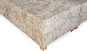 Largo kontinentális ágy ágyneműtartóval és beépített matraccal bézs 160x200 cm