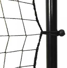 Fekete HDPE foci-visszapattanó háló 366 x 90 x 183 cm