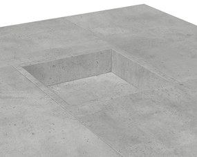 betonszürke szerelt fa dohányzóasztal 80 x 80 x 40 cm