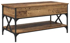 vidaXL Dohányzóasztal Öreg fa 100 x 50 x 50 cm Faanyag