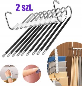 Összecsukható Többfunkciós Akasztó Nadrágokhoz, Sálakhoz, Farmerekhez, Ruhákhoz, Törölközőkhöz