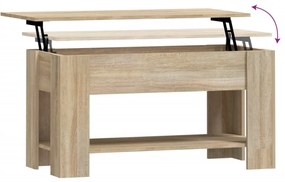 sonoma tölgy színű szerelt fa dohányzóasztal 101 x 49 x 52 cm