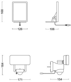 Philips - LED Napelemes érzékelős fali lámpa TYLUS LED/6W/3,7V 5000K IP44