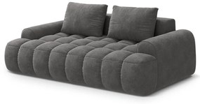 Szürke bársony kanapé 200 cm Linz – Cosmopolitan Design