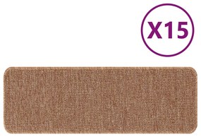Lépcsőszőnyegek Latex Párnázással Sárga 25x60 cm