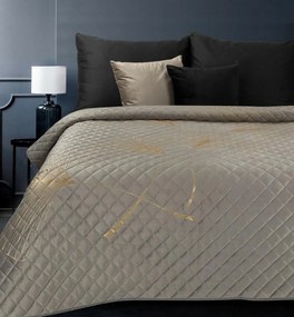 Dekoratív ágytakaró 170x210 ezüst arany velúr