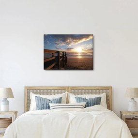 A móló, a strand és a tenger képe (70x50 cm)