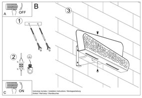 Sollux SL.0933 - Fali lámpa ALIZA 2xG9/40W/230V