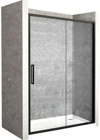 Rea Rapid Slide drzwi prysznicowe 140 cm czarny półmat/szkło przezroczyste REA-K6404