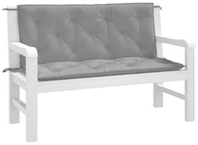 2 db szürke oxford szövet kerti padpárna 120 x 50 x 7 cm