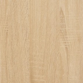 sonoma tölgy színű szerelt fa tálalóasztal 102x35x55 cm