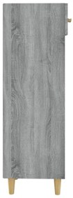 szürke sonoma színű szerelt fa cipősszekrény 30 x 35 x 105 cm