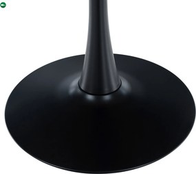 Étkezőasztal, tölgy/fekete, átmérő 110 cm, REVENTON NEW