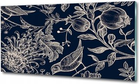 Fotó kép edzett üveg Virágos minta 125x50