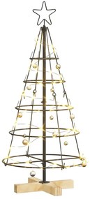 Karácsonyi kúp fa állvánnyal Fekete 90 cm Acél