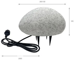 Kültéri dekorlámpa LUMISTONE 1xE27/15W/230V IP65 átmérő 26,5 cm