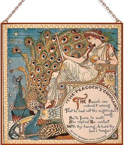 Walter Crane - Juno and her Birds üvegkép, falikép