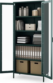 ANGELO vitrin, 800 x 1850 x 450 mm, Modern: palackzöld