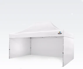 Kerti sátor 3x4,5m - plusz 3 oldalfal - Fehér