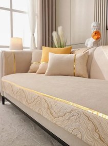 Kanapé Ágytakaró Bézs Téglalap Alakú 90-160CM V7V