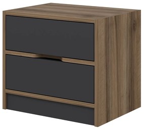 Elina Walnut Anthracite éjjeliszekrény